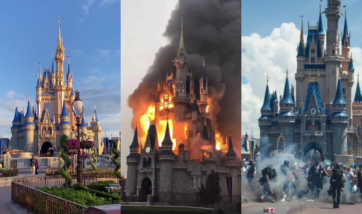@mousetrapnews / Instagram : Reports Of Fire At Disney's Cinderella Castle
